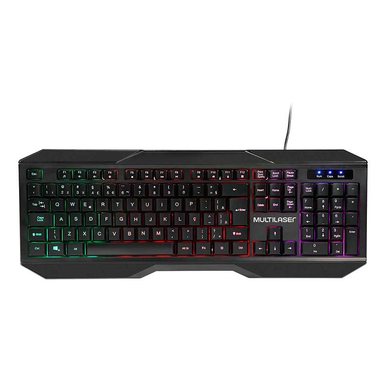 Kit Teclado Mouse Gamer Multi 2400DPI 7 Cores, TC239
