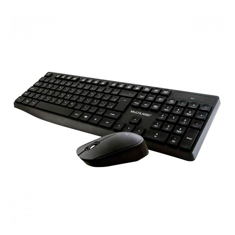 Kit Teclado e Mouse Multi Sem Fio Preto, TC244