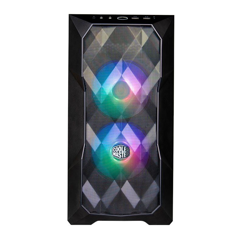 Gabinete Cooler Master Masterbox TD300 Mesh, ARGB, Mini-Tower, Lateral de Vidro, Preto, TD300-KGNN-S00