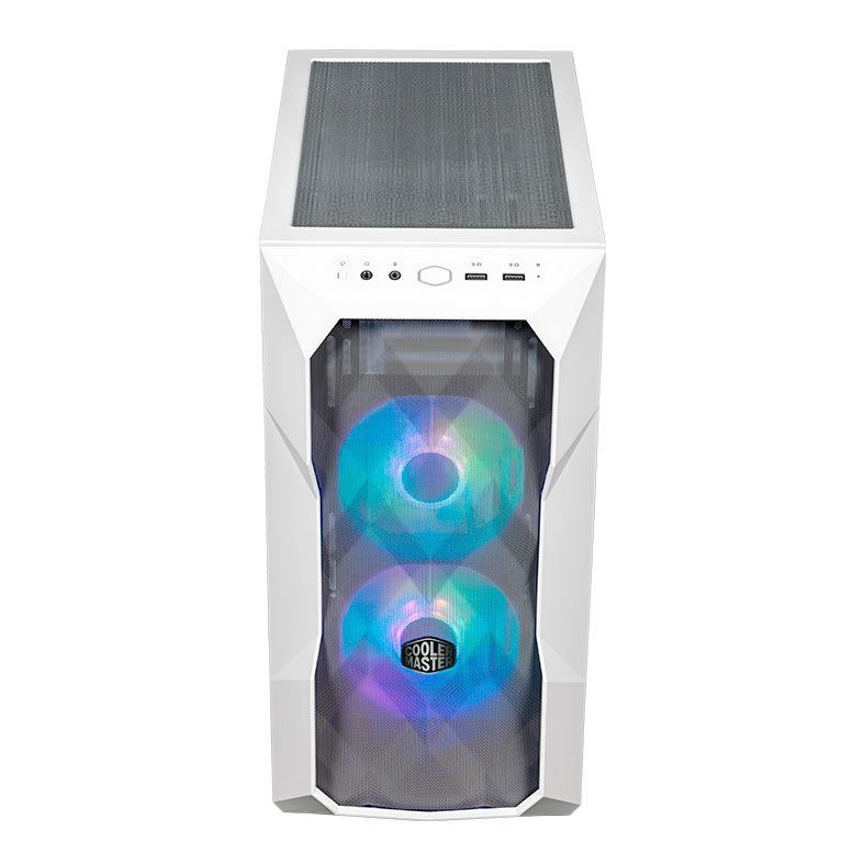 Gabinete Cooler Master Masterbox TD300 Mesh, ARGB, Mini-Tower, Lateral de Vidro, Branco, TD300-WGNN-S00