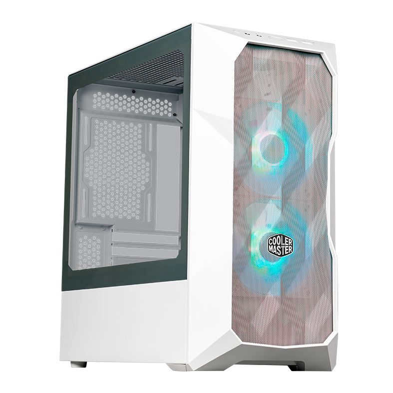 Gabinete Cooler Master Masterbox TD300 Mesh, ARGB, Mini-Tower, Lateral de Vidro, Branco, TD300-WGNN-S00