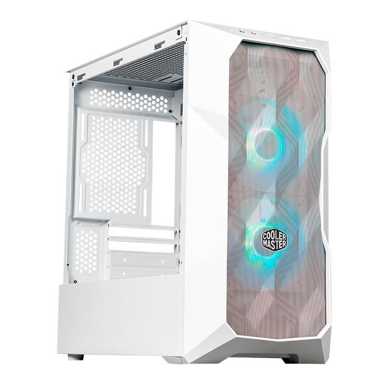 Gabinete Cooler Master Masterbox TD300 Mesh, ARGB, Mini-Tower, Lateral de Vidro, Branco, TD300-WGNN-S00