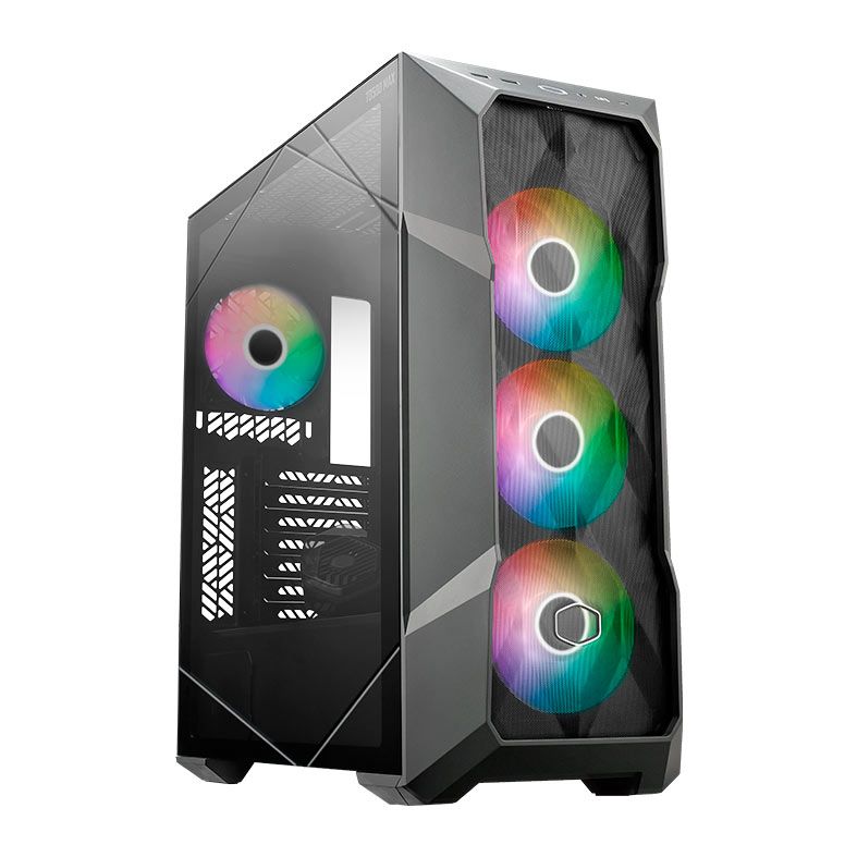 Gabinete Gamer Cooler Master TD500 Max, ARGB, Fonte GX II 850W Gold, Com Water Cooler 360 Atmos, Com 1 Fan, Preto, TD500V2-MGNN85-SL0