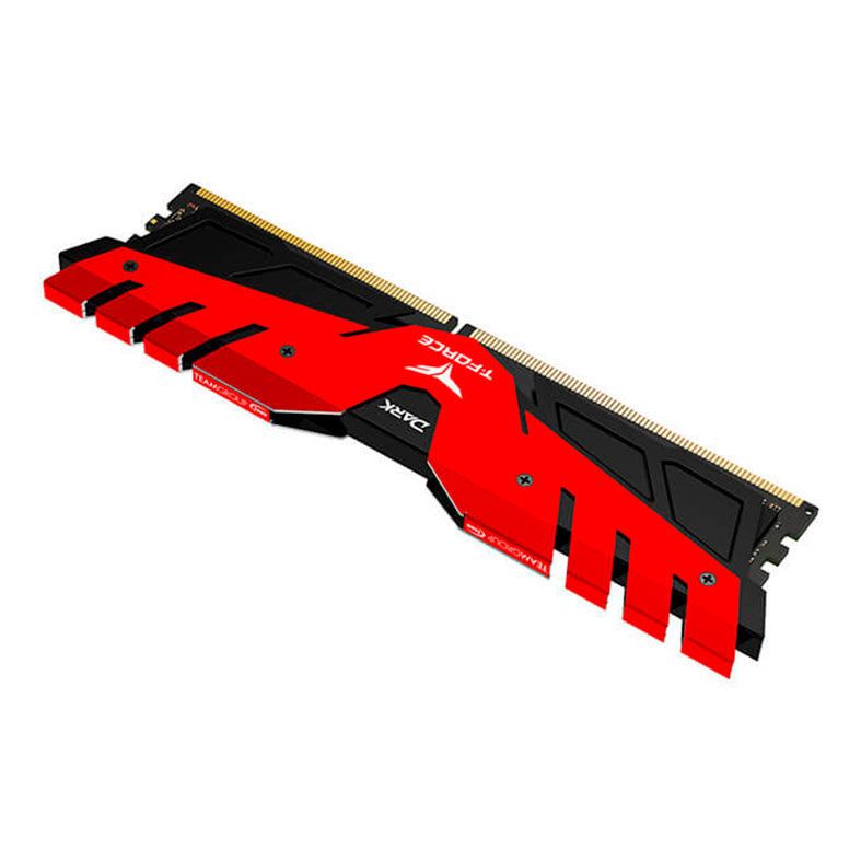 Memoria Team Group T-Force Dark 8GB (1x8) DDR4 2666Mhz Vermelha, TDRED48G2666HC15B01