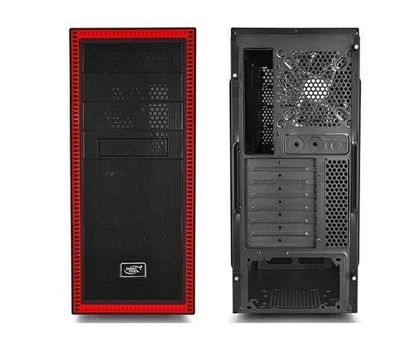 Gabinete DeepCool Tesseract SW Red com Janela, DP-ATX-TSRBKRD