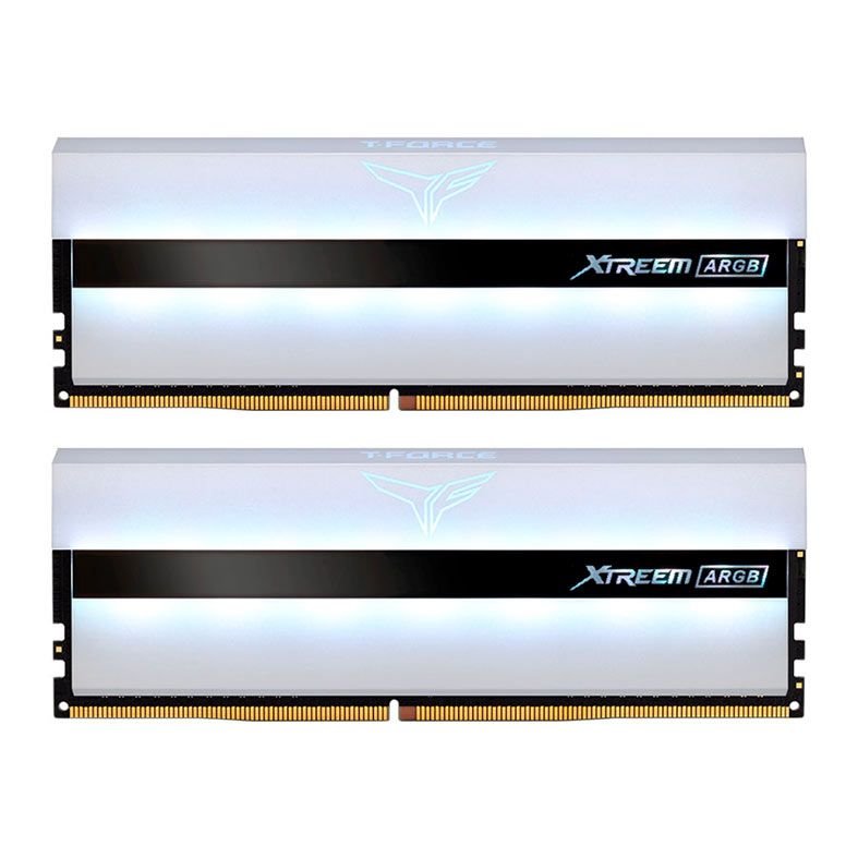 Memoria Team Group T-Force Xtreem, ARGB, 16GB (2x8GB), DDR4, 3600MHz, C14, Branco, TF13D416G3600HC14CDC01