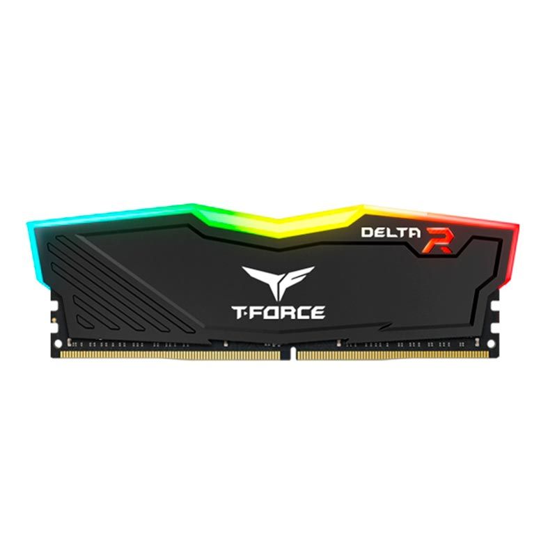 Memoria Team Group T-Force Delta 8GB (1x8) 3000Mhz DDR4 RGB Preta, TF3D48G3000HC16C01