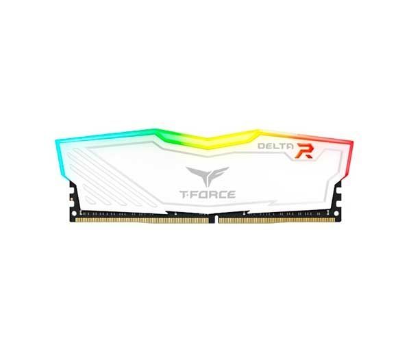 Memoria Team Group T-Force Delta 16GB (2x8) 2666MHz DDR4 Branco LED RGB, TF4D416G2666HC15BDC01