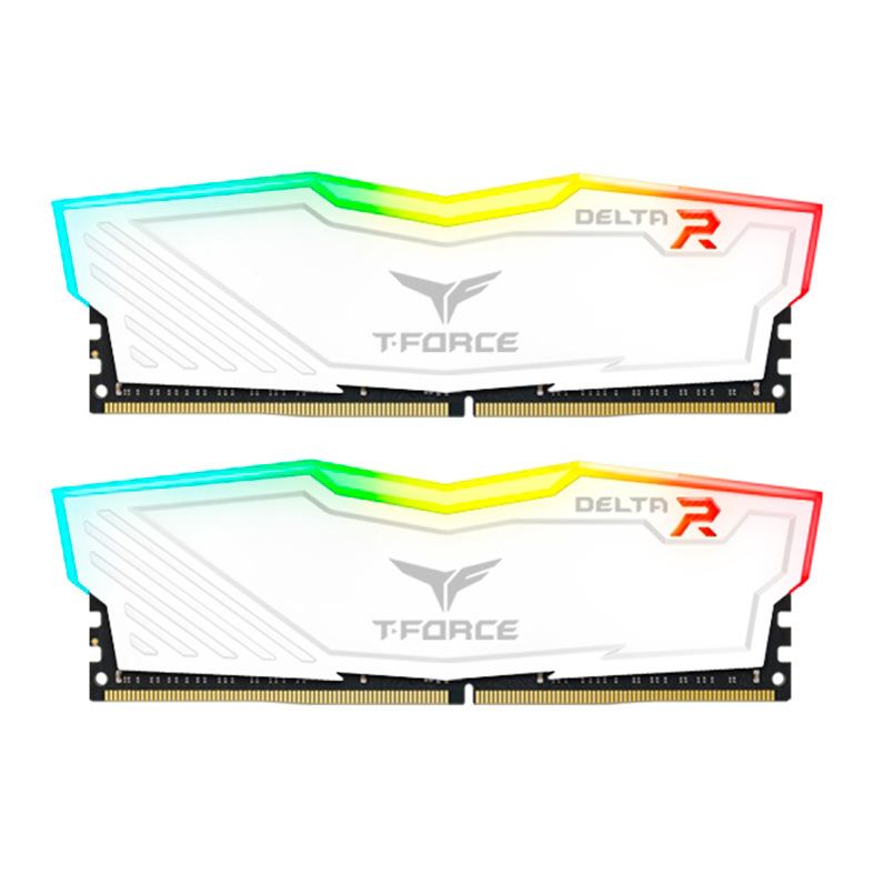 Memoria Team Group T-Force Delta RGB 16GB (2x8) DDR4 3000Mhz Branca, TF4D416G3000HC16CDC01
