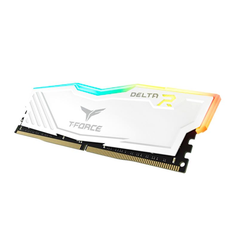Memoria Team Group T-Force Delta RGB 16GB (2x8) DDR4 3000Mhz Branca, TF4D416G3000HC16CDC01