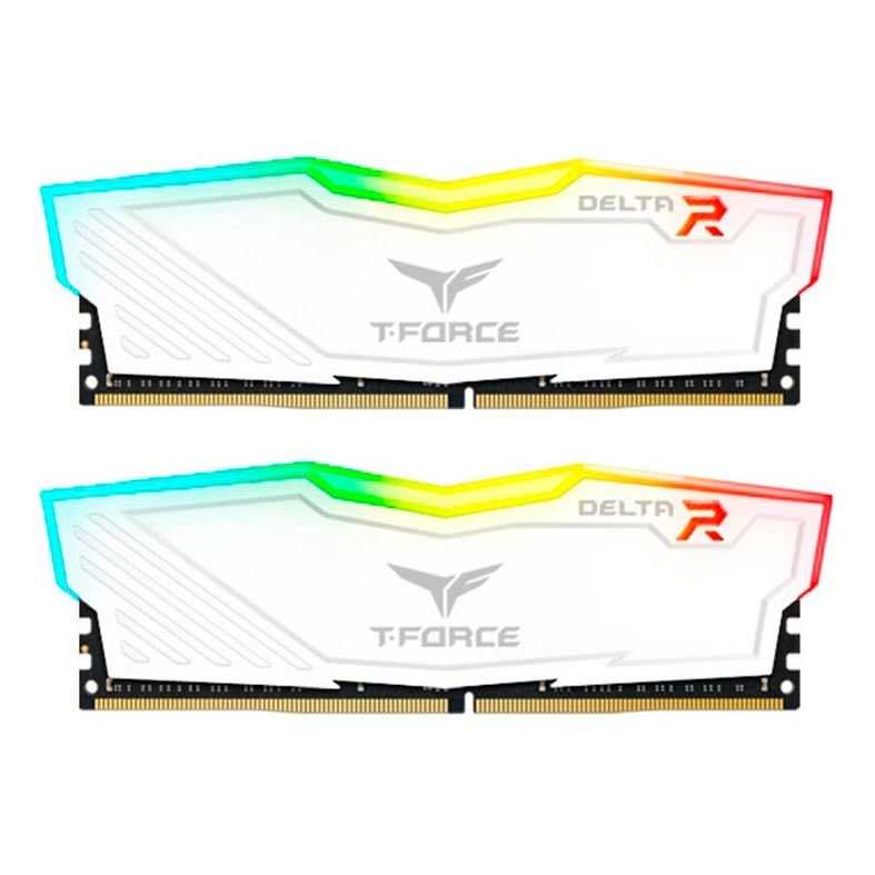 Memoria Team Group T-Force Delta RGB 32GB (2x16) DDR4 3200MHz Branca, TF4D432G3200HC16CDC01
