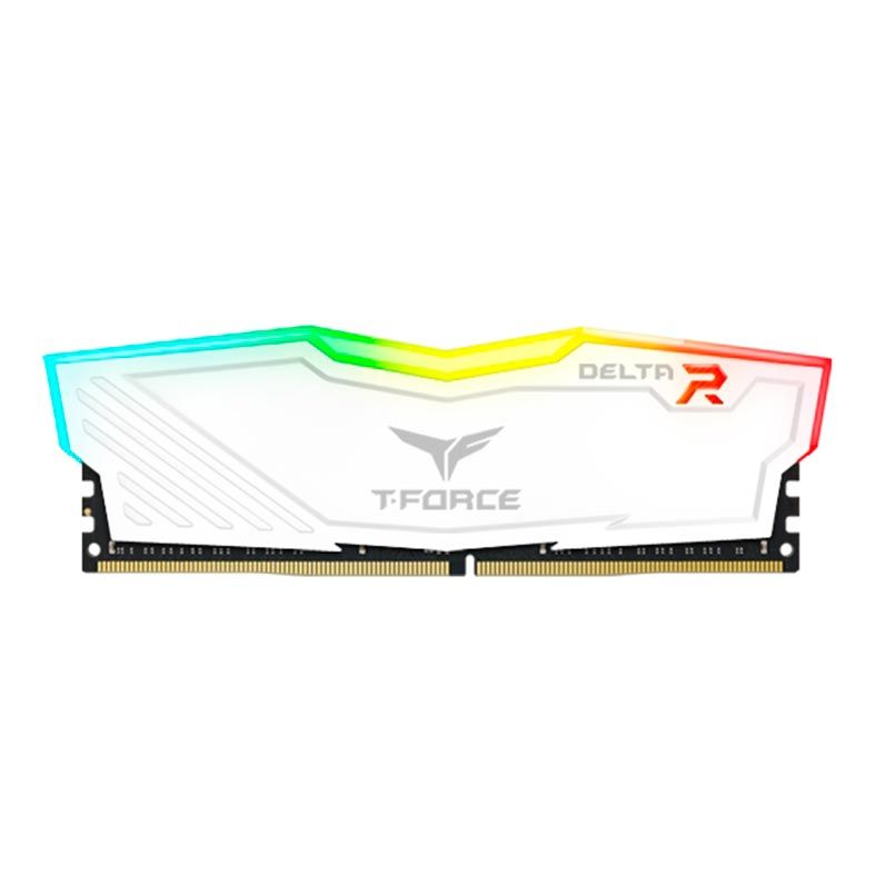 Memoria Team Group T-Force Delta 8GB (1x8) 3000Mhz DDR4 RGB Branca, TF4D48G3000HC16C01