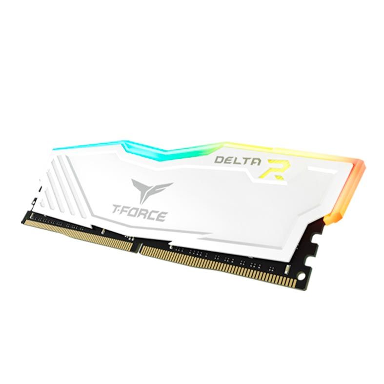 Memoria Team Group T-Force Delta 8GB (1x8) 3000Mhz DDR4 RGB Branca, TF4D48G3000HC16C01