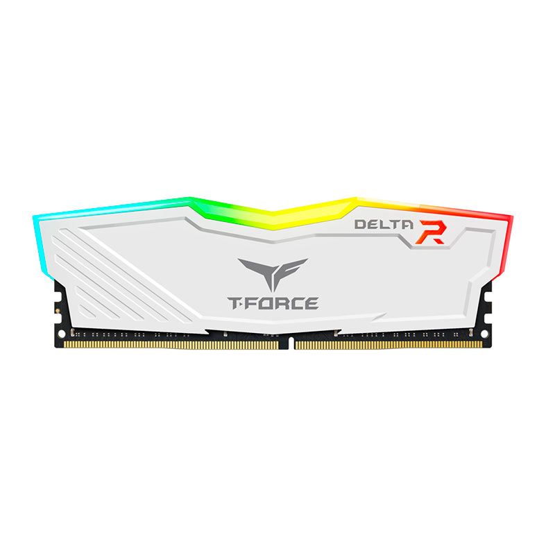 Memoria Team Group T-Force Delta, RGB, 8GB (1x8GB), DDR4, 3200MHz, C16, Branco, TF4D48G3200HC16F01