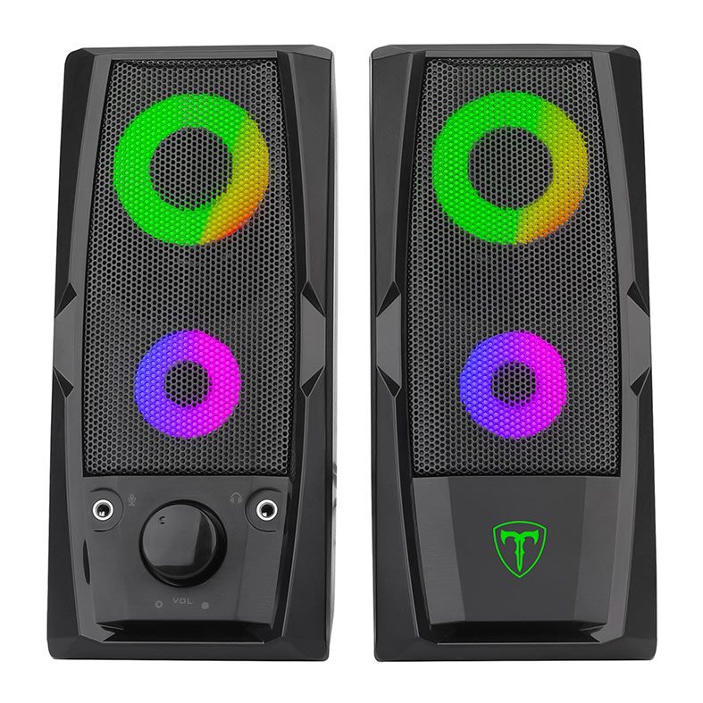 Caixa de Som Gamer T-Dagger Matrix, 2x3W RMS, RGB, USB, Preto, TGS550