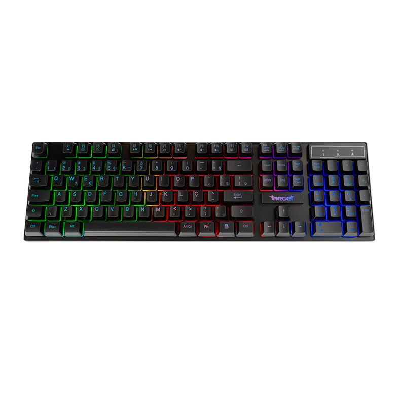 Combo Gamer TGT Ariete 4x1, Rainbow, Teclado ABNT, Mouse 1600DPI, Mousepad Pequeno, Headset Drivers 40mm, TGT-ART-RBW01