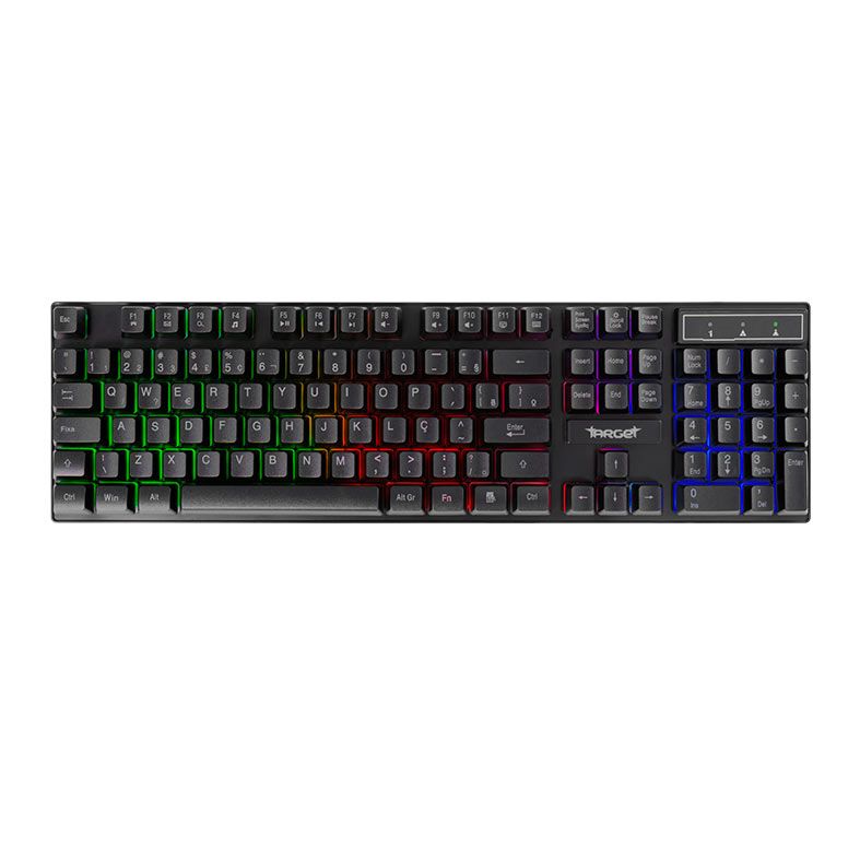 Combo Gamer TGT Ariete 4x1, Rainbow, Teclado ABNT, Mouse 1600DPI, Mousepad Pequeno, Headset Drivers 40mm, TGT-ART-RBW01