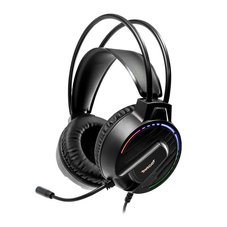 OPENBOX Headset Gamer TGT B33, Rainbow, Drivers 50mm, Preto, TGT-B33-RBW01