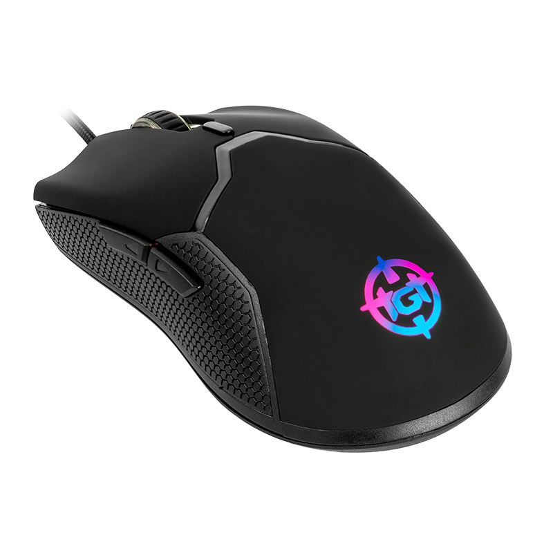 OPENBOX Mouse Gamer TGT Bizon S, Rainbow RGB, 12000DPI, 6 Botoes, Preto, TGT-BIZ-S-RBW