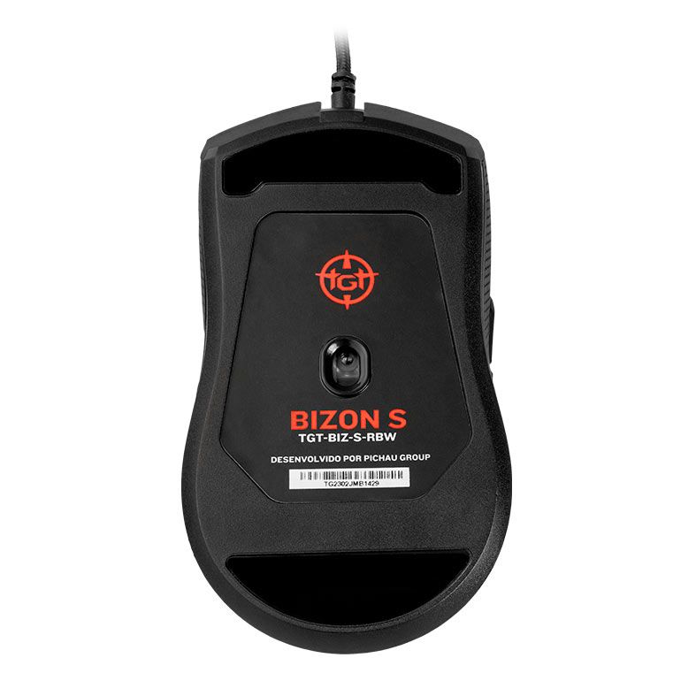 OPENBOX Mouse Gamer TGT Bizon S, Rainbow RGB, 12000DPI, 6 Botoes, Preto, TGT-BIZ-S-RBW