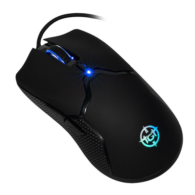 OPENBOX Mouse Gamer TGT Bizon X, Rainbow, 7200DPI, 6 Botoes, Preto, TGT-BIZ-X-BL01
