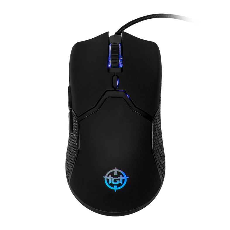 OPENBOX Mouse Gamer TGT Bizon X, Rainbow, 7200DPI, 6 Botoes, Preto, TGT-BIZ-X-BL01