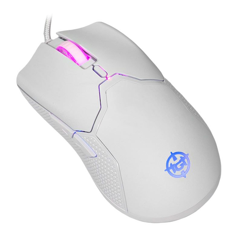 Mouse Gamer TGT Bizon X, Rainbow, 7200DPI, 6 Botoes, Branco, TGT-BIZ-X-WH01