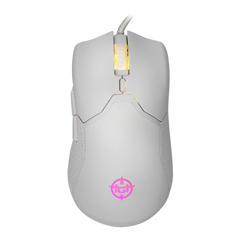 Mouse Gamer TGT Bizon X, Rainbow, 7200DPI, 6 Botoes, Branco, TGT-BIZ-X-WH01