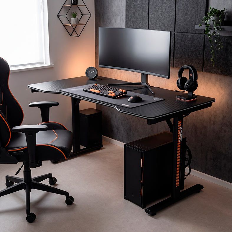 Mesa Gamer TGT Barrier, 160cm, Preto, TGT-BRR-BK03