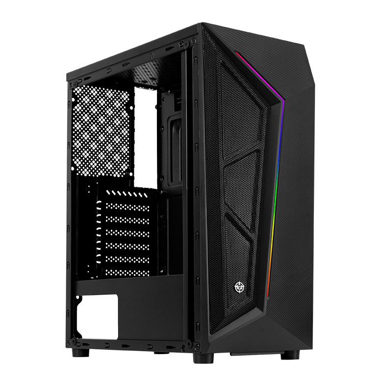 Gabinete Gamer TGT Carbon, RGB, Mid-Tower, Lateral de Vidro, Com 3 Fans, Preto, TGT-CBN-BLK01