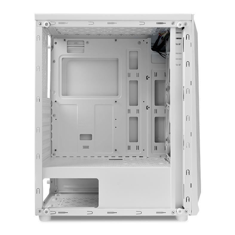 Gabinete Gamer TGT Carbon, Rainbow, Mid-Tower, Lateral de Vidro, Branco, TGT-CBN-WH01