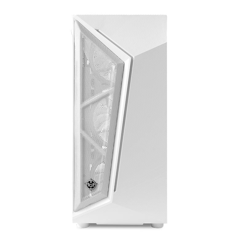 Gabinete Gamer TGT Carbon, Rainbow, Mid-Tower, Lateral de Vidro, Branco, TGT-CBN-WH01