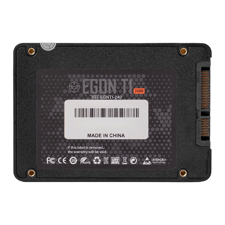 SSD TGT Egon T1, 240GB, Sata III 6GB/s, Leitura 500 MB/s, Gravacao 440 MB/s, TGT-EGNT1-240