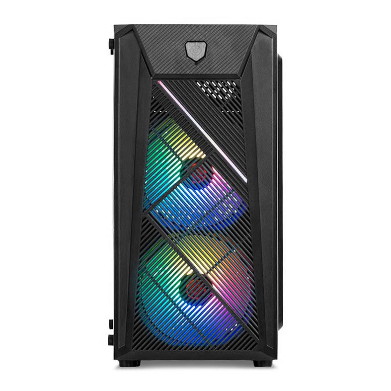 Gabinete Gamer TGT Erion, RGB, Lateral Acrilico, Com 2 Fans, Preto, TGT-ERN-RGB01