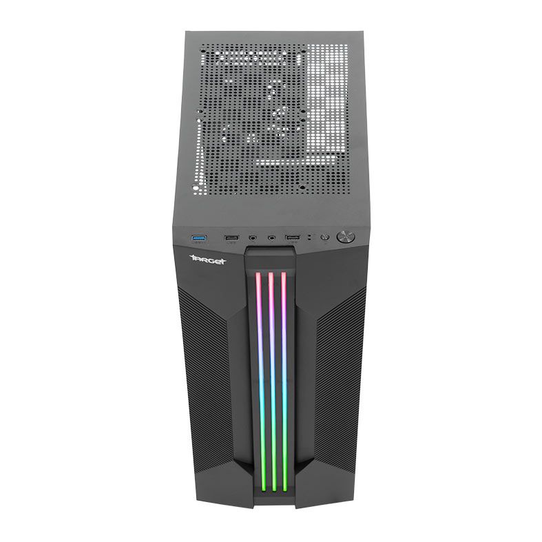 Gabinete Gamer TGT Flare, RGB, Lateral de Vidro, Preto, TGT-FLR-BK01