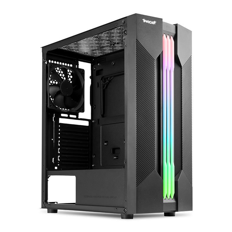 Gabinete Gamer TGT Flare, RGB, Lateral de Vidro, Preto, TGT-FLR-BK01