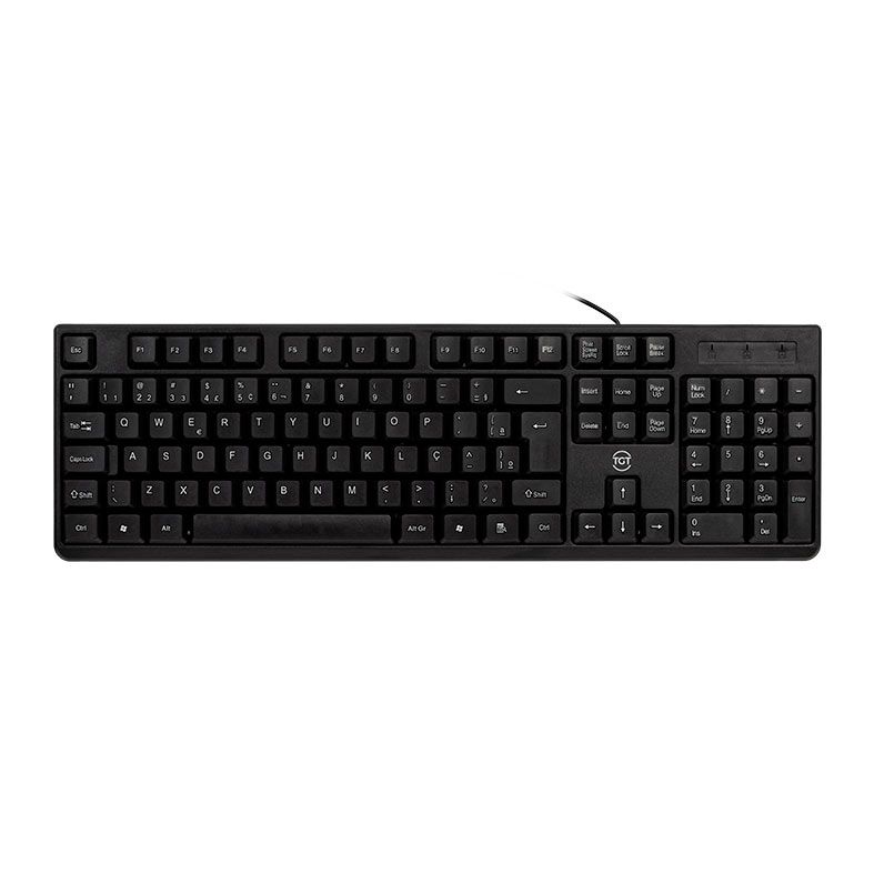 Kit Teclado e Mouse Office TGT GR100, ABNT2, 1200DPI, Preto, TGT-GR100-BK01