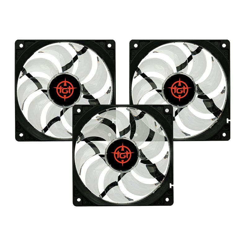 Kit Ventoinhas TGT Hawker, 3x120mm, Vermelho, TGT-HAWKER3-RD01