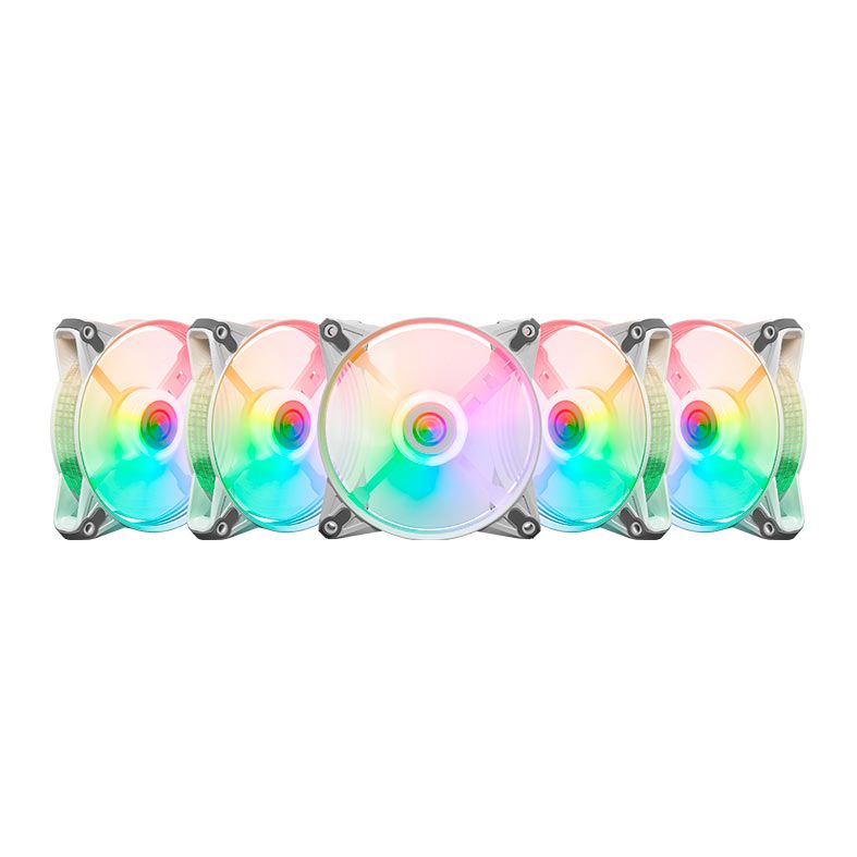 OPENBOX Kit Ventoinhas TGT Humber, ARGB, 5x120mm, Branco, TGT-HR5-WH01