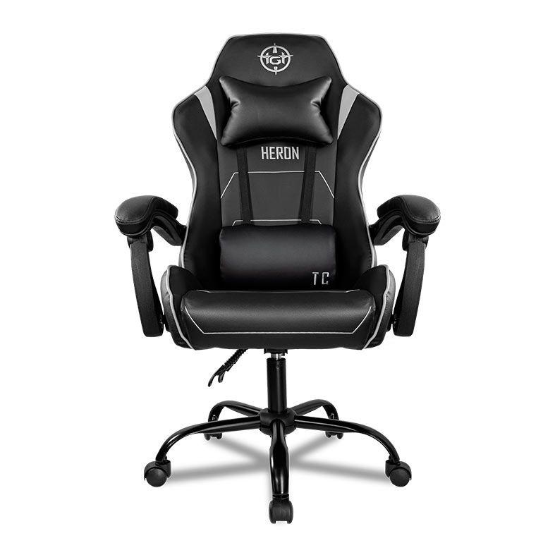 Cadeira Gamer TGT Heron TC, Espuma Moldada, Preto e Cinza, TGT-HRTC-BL02