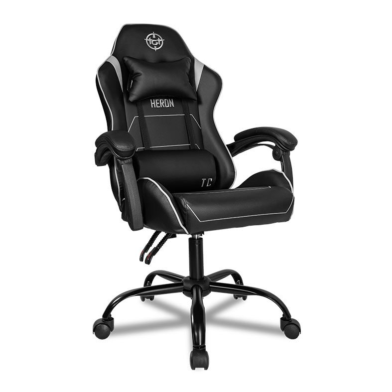 Cadeira Gamer TGT Heron TC, Espuma Moldada, Preto e Cinza, TGT-HRTC-BL02