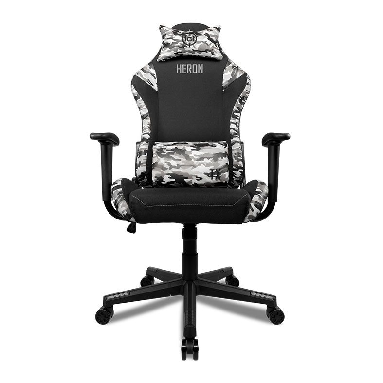 Cadeira Gamer TGT Heron TX Tecido, Preto e Camuflado, TGT-HRTX-CM01