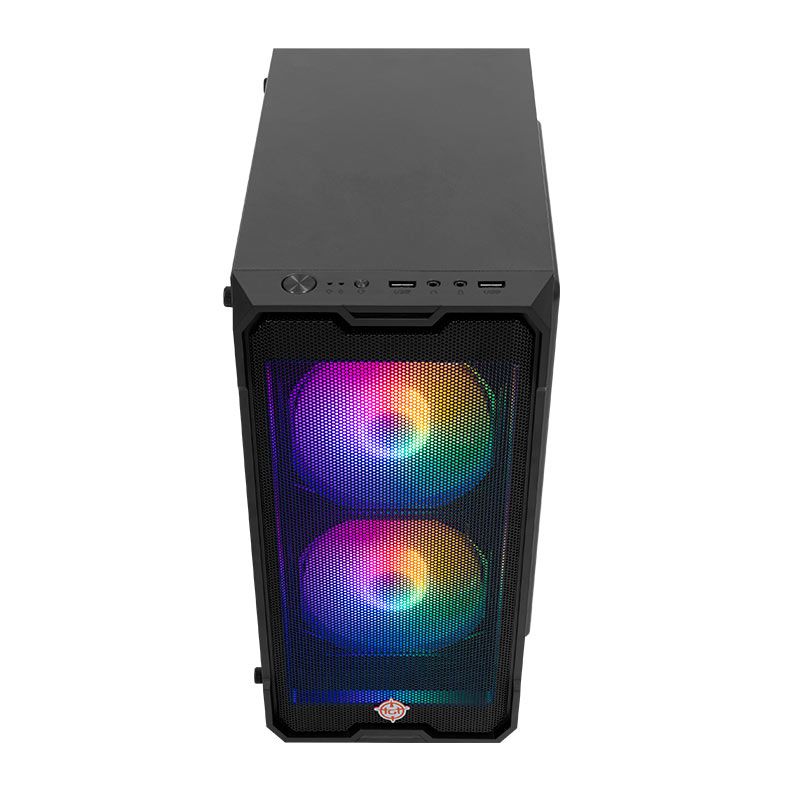 Gabinete Gamer TGT Jester, Lateral de Vidro, Com 2 Ventoinhas, Preto, TGT-JSR-BKGF01