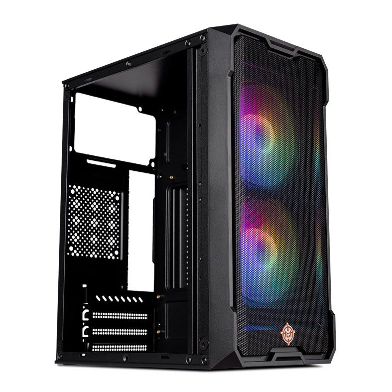 Gabinete Gamer TGT Jester, Lateral de Vidro, Com 2 Ventoinhas, Preto, TGT-JSR-BKGF01