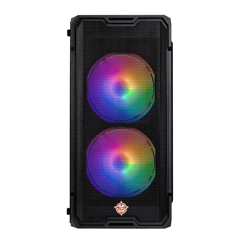 Gabinete Gamer TGT Jester, Lateral de Vidro, Com 2 Ventoinhas, Preto, TGT-JSR-BKGF01