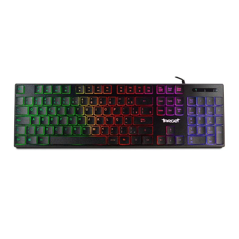 Kit TGT Player 4x1, Rainbow, Teclado ABNT2, Mouse 1200 DPI, Headset Drivers 40mm, Mousepad 200x180x3, TGT-KPLR-01-BK