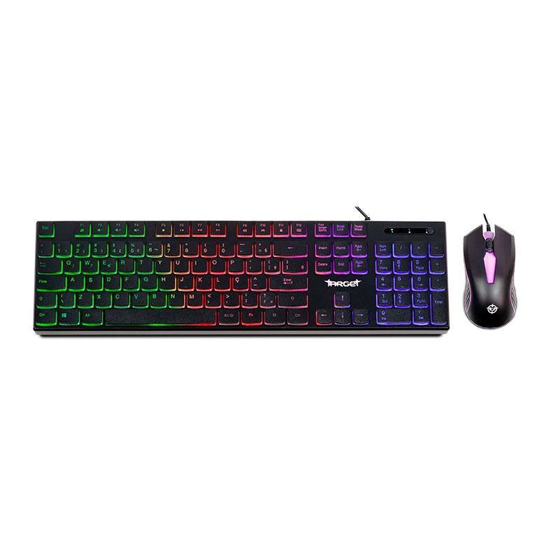Kit TGT Player 4x1, Rainbow, Teclado ABNT2, Mouse 1200 DPI, Headset Drivers 40mm, Mousepad 200x180x3, TGT-KPLR-01-BK