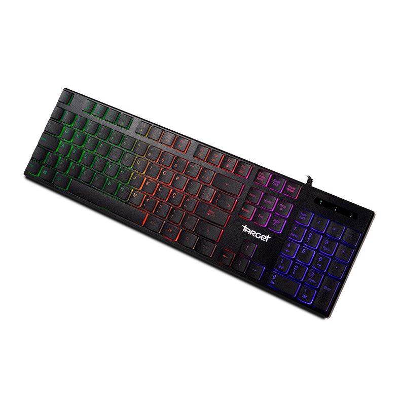 OPENBOX Kit Teclado e Mouse TGT Leopard 2, Rainbow, 1200 DPI, ABNT2, Preto, TGT-LP2-RBW01