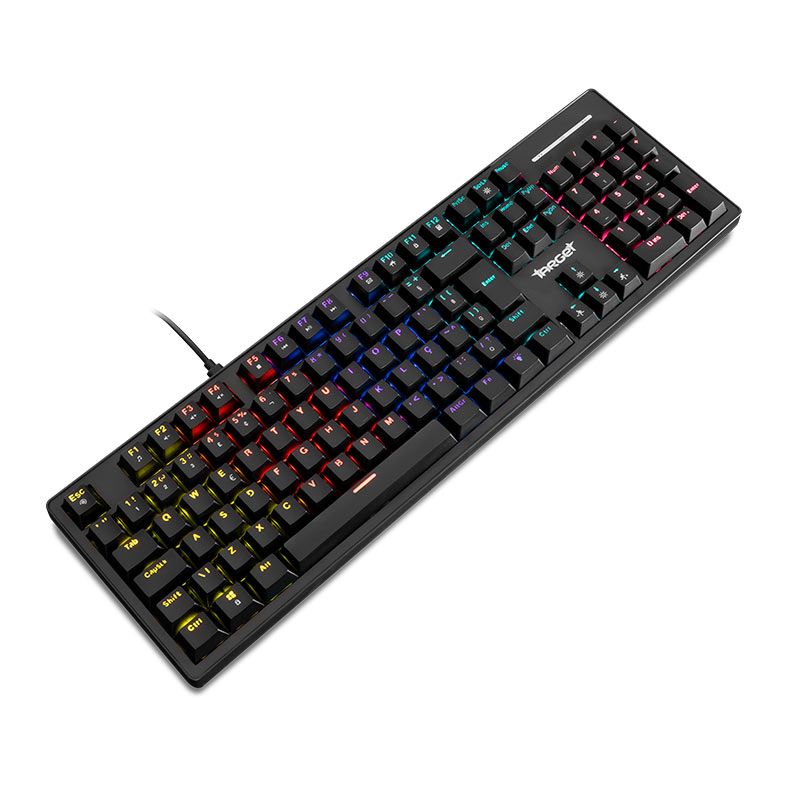 OPENBOX Teclado Mecanico TGT Sherman V3, Rainbow, ABNT2, Switch Huano Azul, Preto, TGT-SHR-RBW03