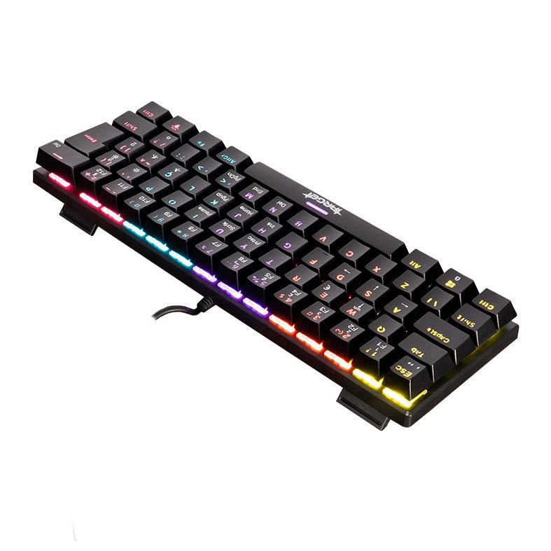 OPENBOX Teclado Mecanico TGT Sherman V3 C1, Rainbow, ABNT2, Switch Marrom, Preto, TGT-SHRC-BR01